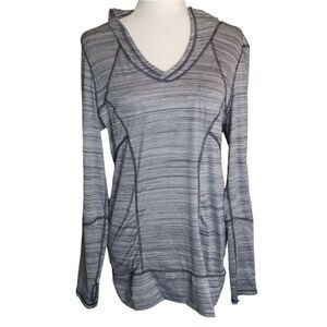 Zella Hooded Lightweight Pullover Gray Sweatshirt Size XL